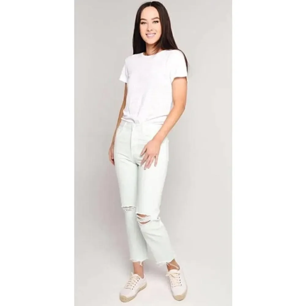 J. Brand Spearmint Destruct Wayne Crop Jeans NWT Sz. 28